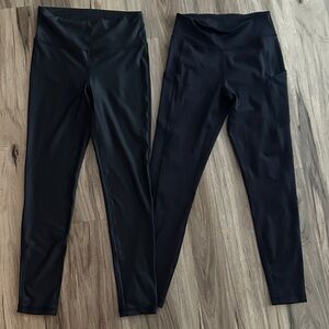 Black High-Waisted Leggings Set
